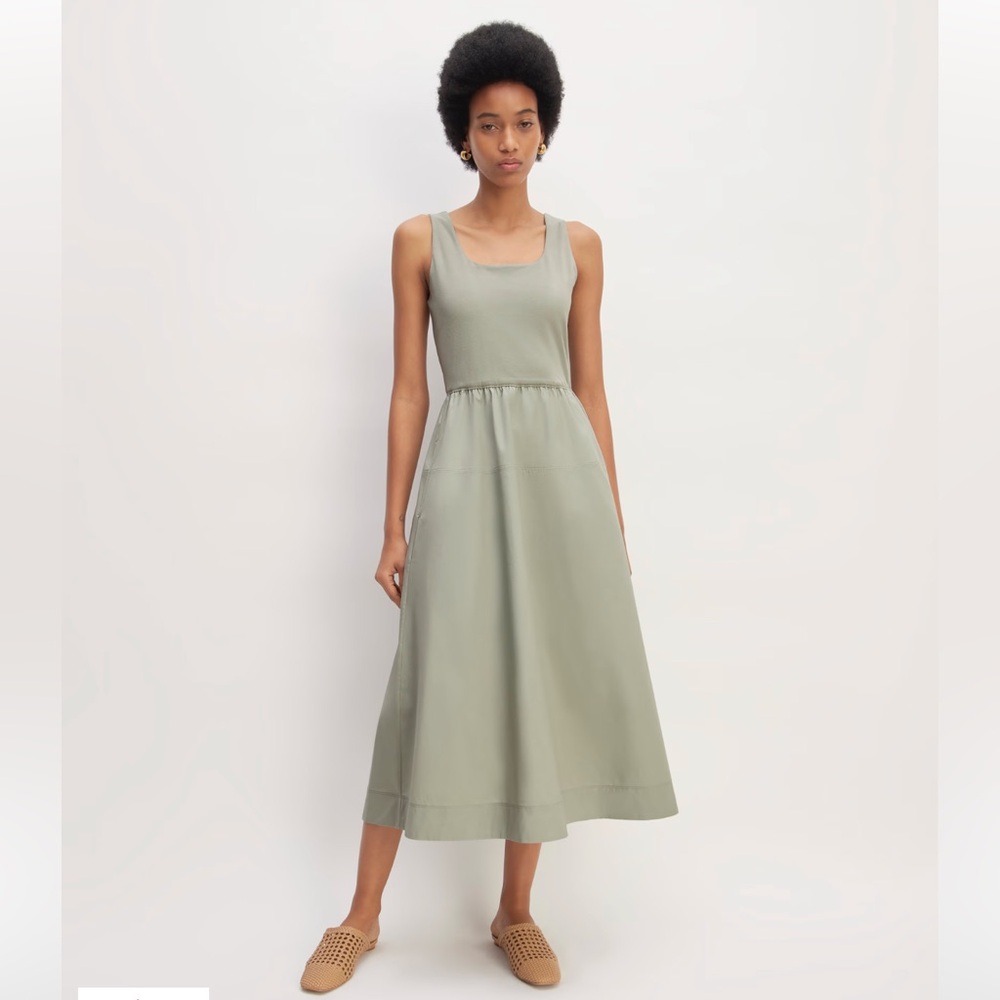 The Supima Jersey Riviera Dress Sage XXS
